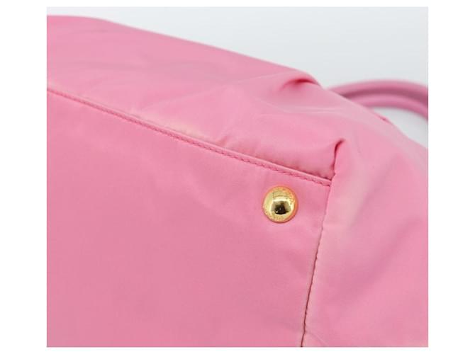 Borsa PRADA Nylon Rosa Oro Auth ka4702A D'oro - vista 9