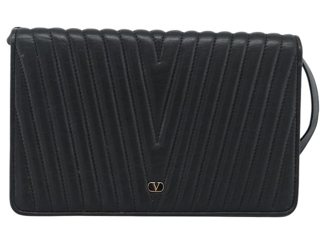 Borsa a Spalla VALENTINO in Pelle Nera e Oro Auth bs35515 Nero D'oro - vista 13