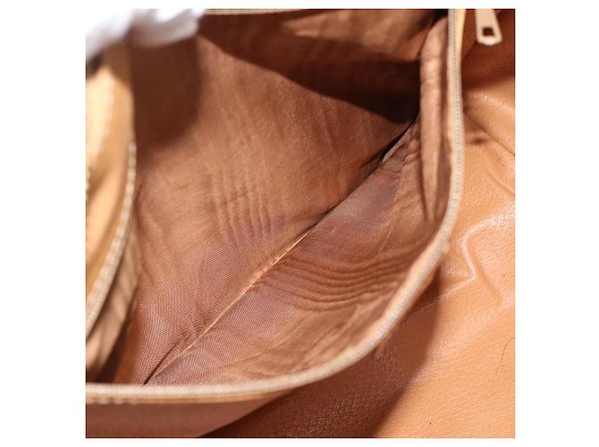Céline Borsa CELINE Macadam Canvas PVC Pelle Marrone Oro Autentica 185260A D'oro - vista 11