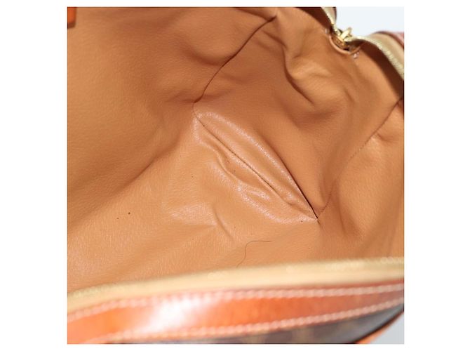 Céline Borsa CELINE Macadam Canvas PVC Pelle Marrone Oro Autentica 185260A D'oro - vista 19