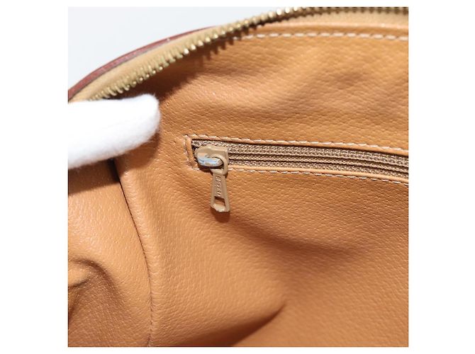 Céline Borsa CELINE Macadam Canvas PVC Pelle Marrone Oro Autentica 185260A D'oro - vista 21