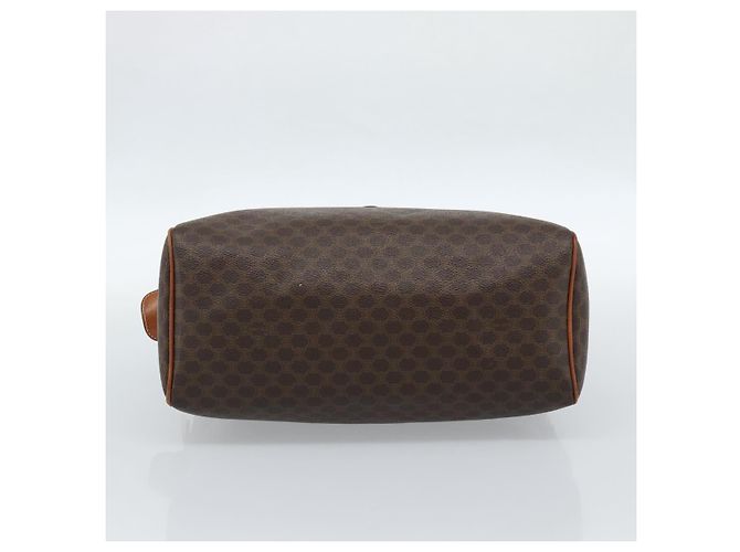 Céline Borsa CELINE Macadam Canvas PVC Pelle Marrone Oro Autentica 185260A D'oro - vista 5