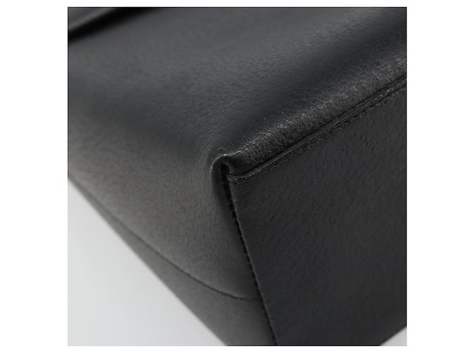 Bolsa de mão GUCCI Bamboo em couro preto e dourado 001 1118 1886 Auth 185153 - vista 15