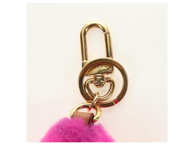 LOUIS VUITTON Charm per Borsa Vivienne Vison in Pelliccia Beige Pink M00870 LV Auth 184237SM Rosa - vista 10