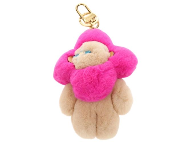 LOUIS VUITTON Charm per Borsa Vivienne Vison in Pelliccia Beige Pink M00870 LV Auth 184237SM Rosa - vista 13