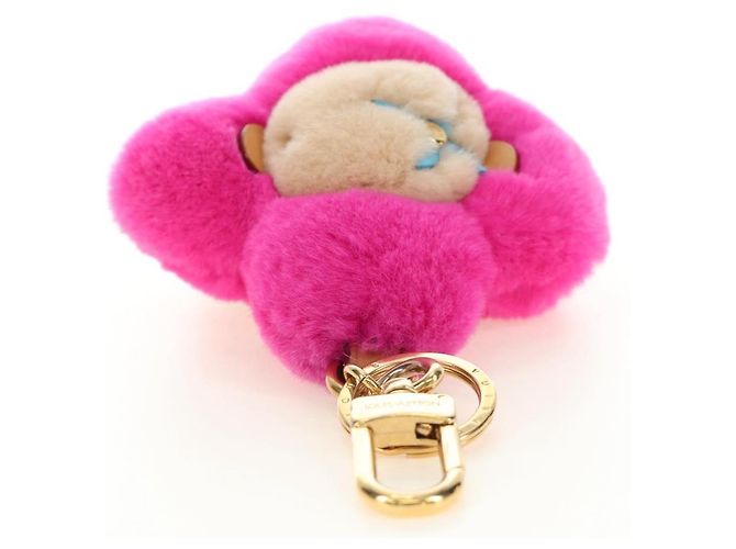 LOUIS VUITTON Charm per Borsa Vivienne Vison in Pelliccia Beige Pink M00870 LV Auth 184237SM Rosa - vista 16