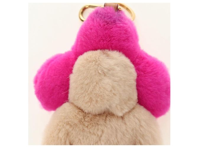 LOUIS VUITTON Charm per Borsa Vivienne Vison in Pelliccia Beige Pink M00870 LV Auth 184237SM Rosa - vista 9