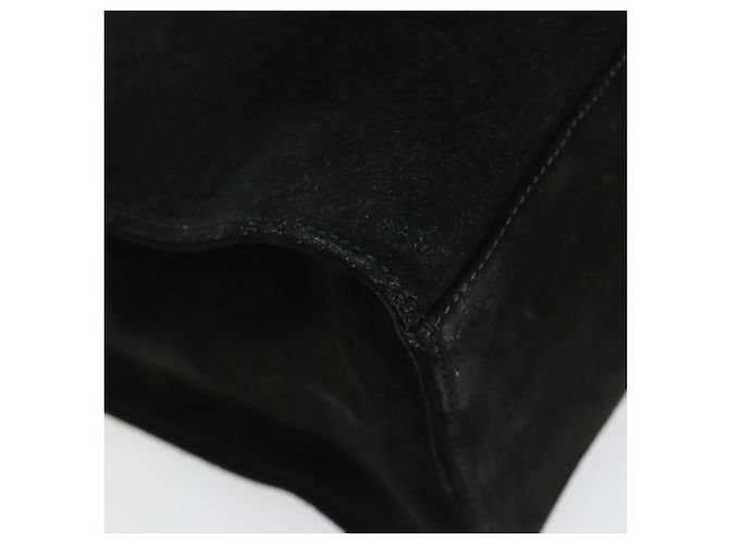 Borsa GUCCI Scamosciata Nera Argento 002 1025 Auth 184500 Nero - vista 16