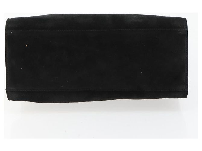 Borsa GUCCI Scamosciata Nera Argento 002 1025 Auth 184500 Nero - vista 5