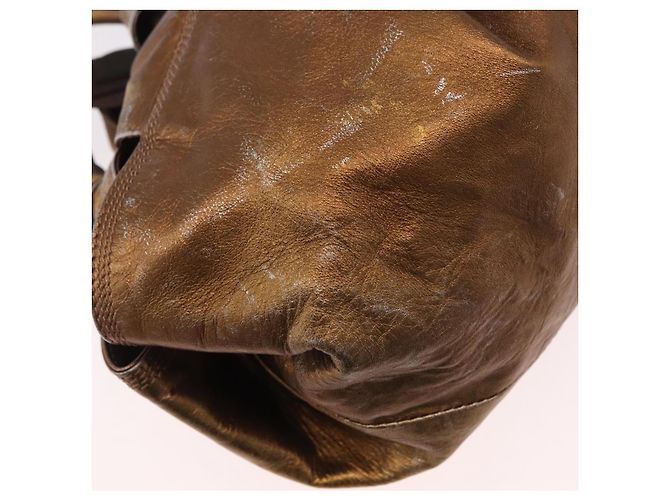 Borsa LOEWE Anagram in pelle Bronzo Oro Auth bs35497 D'oro - vista 15