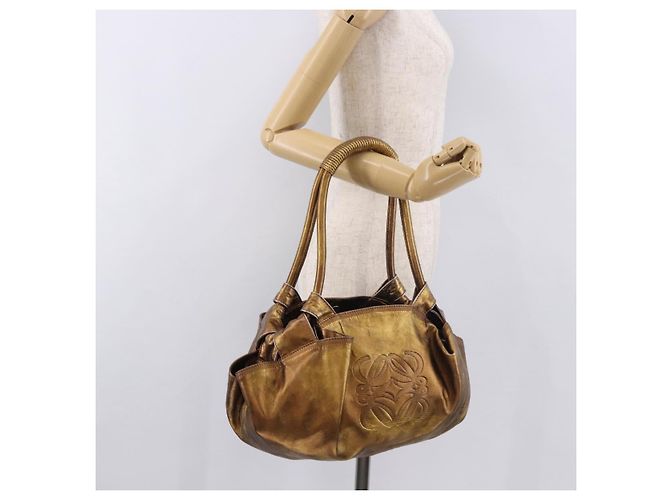 Borsa LOEWE Anagram in pelle Bronzo Oro Auth bs35497 D'oro - Ansicht 22
