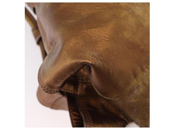 Borsa LOEWE Anagram in pelle Bronzo Oro Auth bs35497 D'oro - vista 9