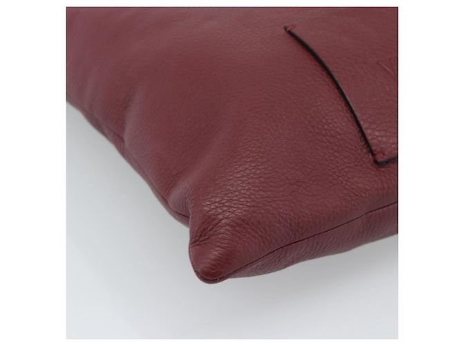 Borsa Tote VALENTINO in pelle 2way Bordeaux Oro Auth BA13367A D'oro Bordò - vista 16