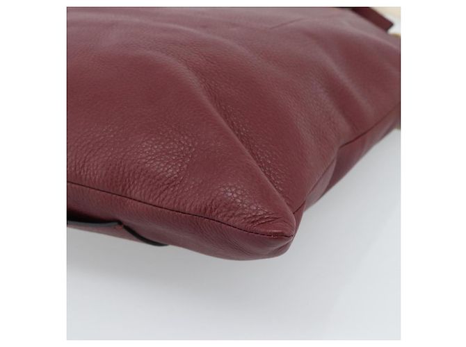 Borsa Tote VALENTINO in pelle 2way Bordeaux Oro Auth BA13367A D'oro Bordò - vista 17