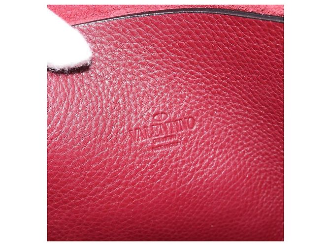 Borsa Tote VALENTINO in pelle 2way Bordeaux Oro Auth BA13367A D'oro Bordò - vista 19
