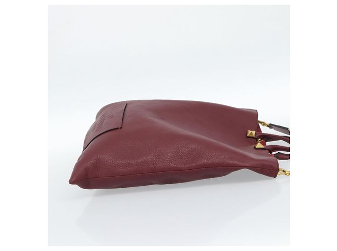 Borsa Tote VALENTINO in pelle 2way Bordeaux Oro Auth BA13367A D'oro Bordò - vista 4