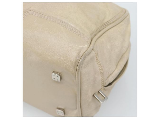 Borsa LOEWE Anagram in pelle beige argento Auth bs35492 - vista 15