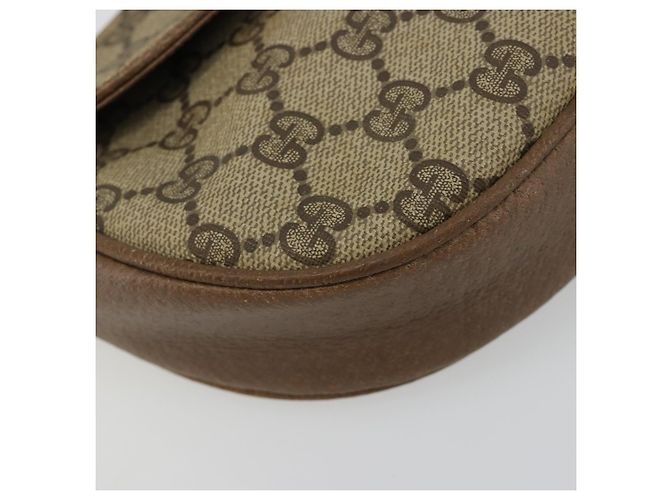 Borsa a tracolla GUCCI GG Supreme PVC Beige Oro Auth ka4706 D'oro - vista 14