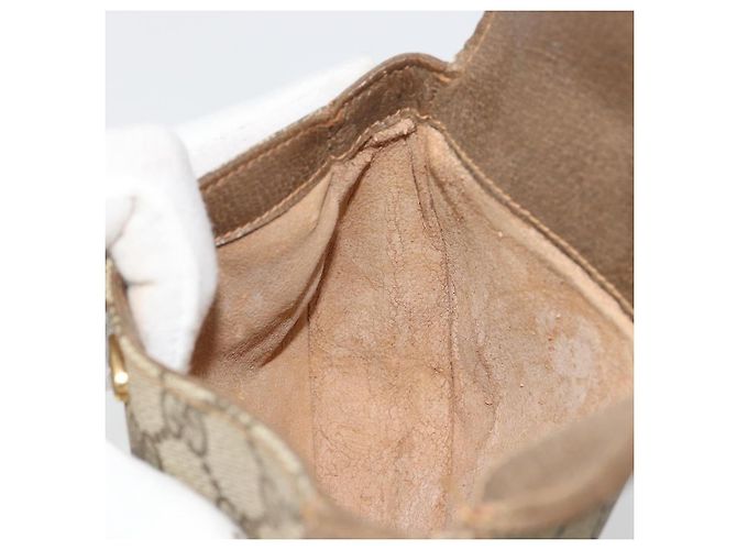 Borsa a tracolla GUCCI GG Supreme PVC Beige Oro Auth ka4706 D'oro - vista 19