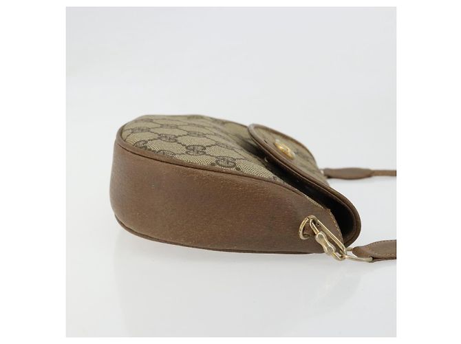 Borsa a tracolla GUCCI GG Supreme PVC Beige Oro Auth ka4706 D'oro - vista 3