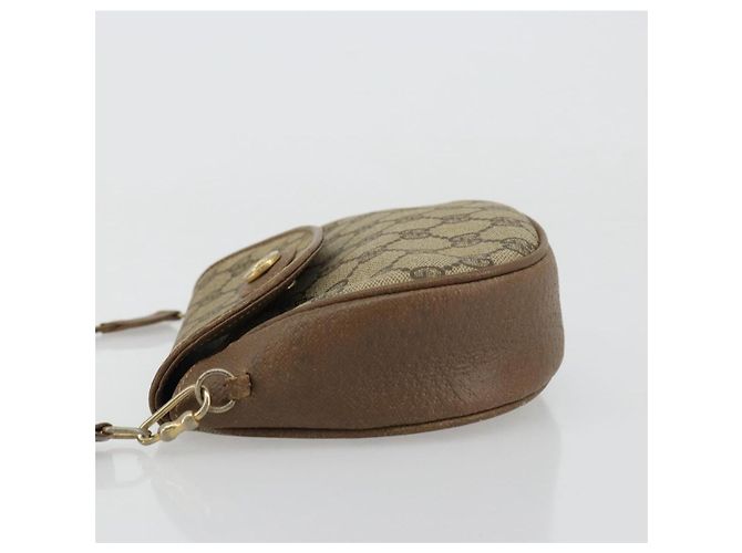 Borsa a tracolla GUCCI GG Supreme PVC Beige Oro Auth ka4706 D'oro - vista 4