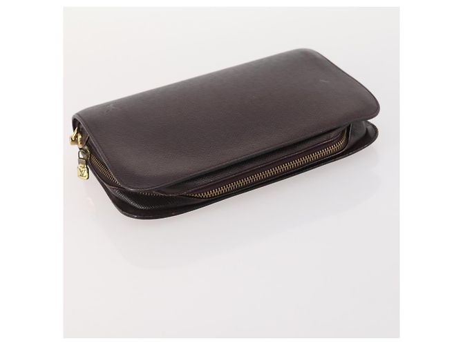 LOUIS VUITTON Taiga Baikal Clutch Bag 2 Set Acajou M30186 LV Auth bs35607 Marrone - vista 12