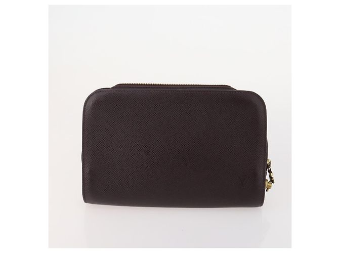 LOUIS VUITTON Taiga Baikal Clutch Bag 2 Set Acajou M30186 LV Auth bs35607 Marrone - vista 2