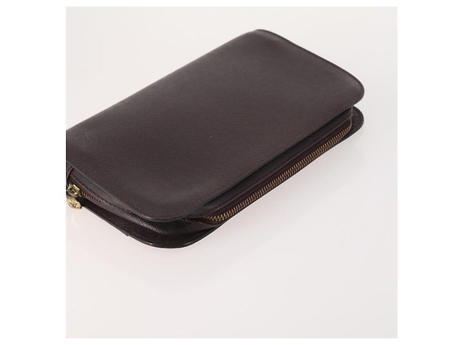 LOUIS VUITTON Taiga Baikal Clutch Bag 2 Set Acajou M30186 LV Auth bs35607 Marrone - vista 5