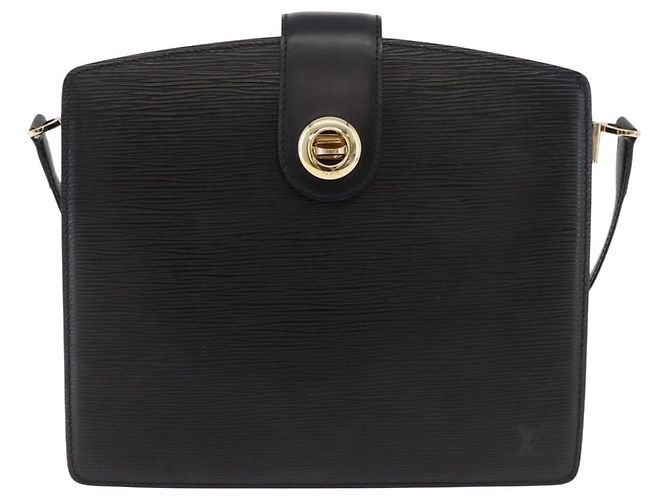 Borsa a Spalla LOUIS VUITTON Epi Capuchin Black M52342 LV Auth ep14847 Nero - vista 13
