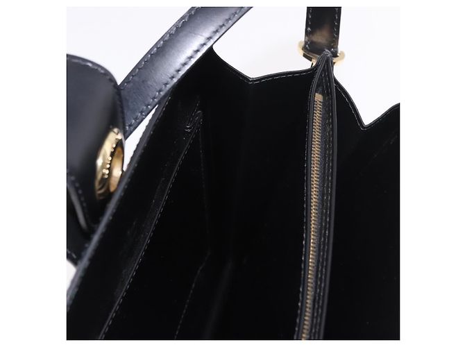Borsa a Spalla LOUIS VUITTON Epi Capuchin Black M52342 LV Auth ep14847 Nero - vista 19