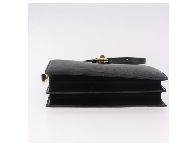 Borsa a Spalla LOUIS VUITTON Epi Capuchin Black M52342 LV Auth ep14847 Nero - vista 5