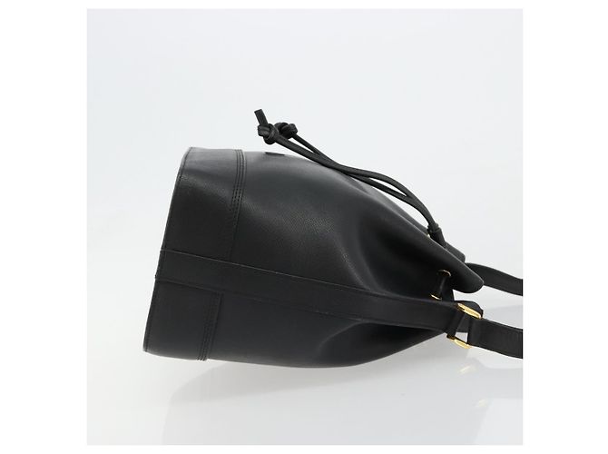 Borsa VALENTINO Borsa a tracolla in pelle nera e oro Auth 185143 Nero D'oro - vista 3
