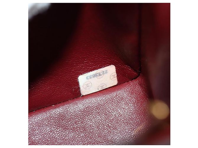 CHANEL Mademoiselle Chain Shoulder Bag Lamb Skin Black Gold CC Auth 185097SAM Nero D'oro - vista 11