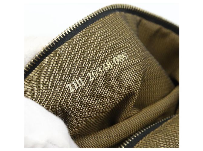 FENDI Zucca Canvas Vanity Hand Bag Black Brown Auth 184898 Marrone Nero - vista 12