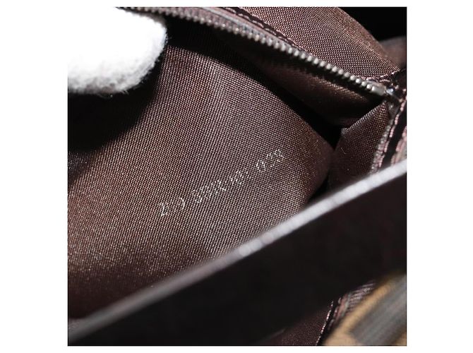 FENDI Zucca Canvas Mamma Baguette Shoulder Bag Black Brown Auth 184903SAM Marrone Nero - vista 11