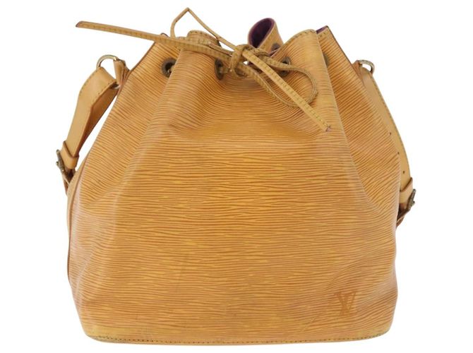 Borsa a Spalla LOUIS VUITTON Epi Petit Noe Giallo M44109 LV Auth 184632 - vista 13