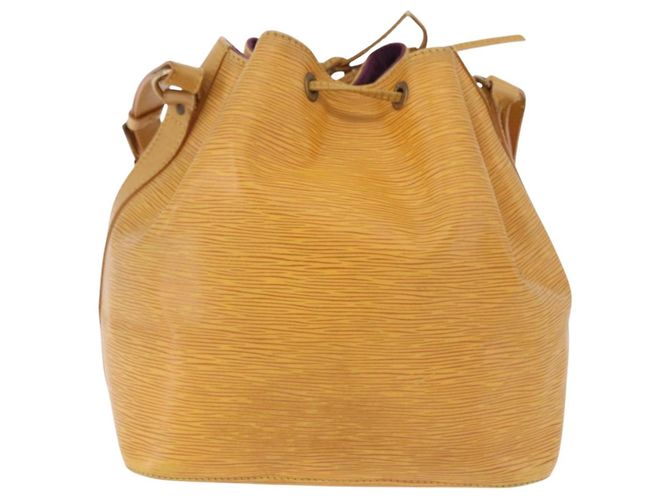 Borsa a Spalla LOUIS VUITTON Epi Petit Noe Giallo M44109 LV Auth 184632 - vista 2