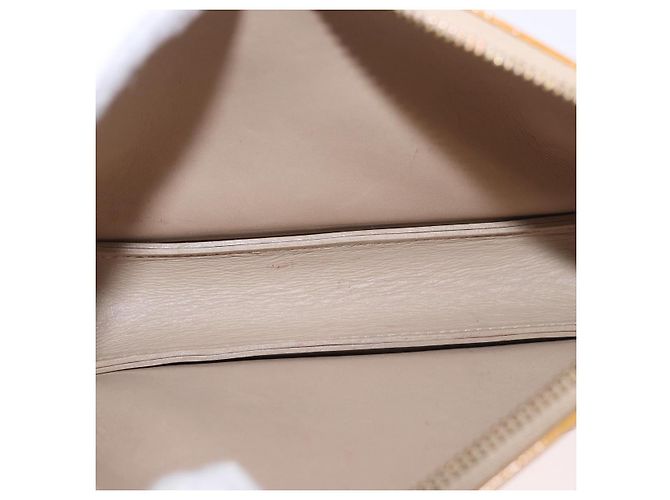 LOUIS VUITTON Monogram Vernis Lexington Pouch Beige M91010 LV Auth 184874 - vista 11