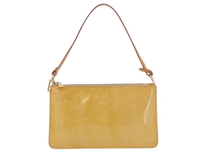 LOUIS VUITTON Monogram Vernis Lexington Pouch Beige M91010 LV Auth 184874 - vista 13