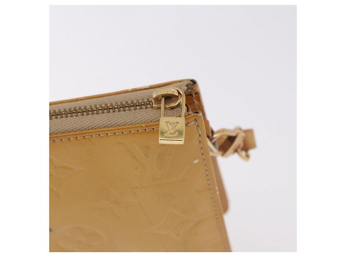 LOUIS VUITTON Monogram Vernis Lexington Pouch Beige M91010 LV Auth 184874 - vista 19