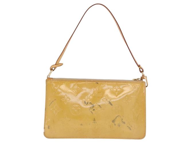 LOUIS VUITTON Monogram Vernis Lexington Pouch Beige M91010 LV Auth 184874 - vista 2