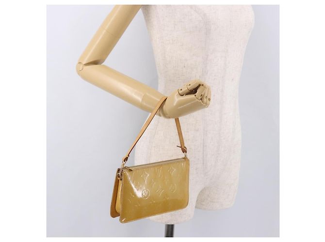 LOUIS VUITTON Monogram Vernis Lexington Pouch Beige M91010 LV Auth 184874 - vista 23