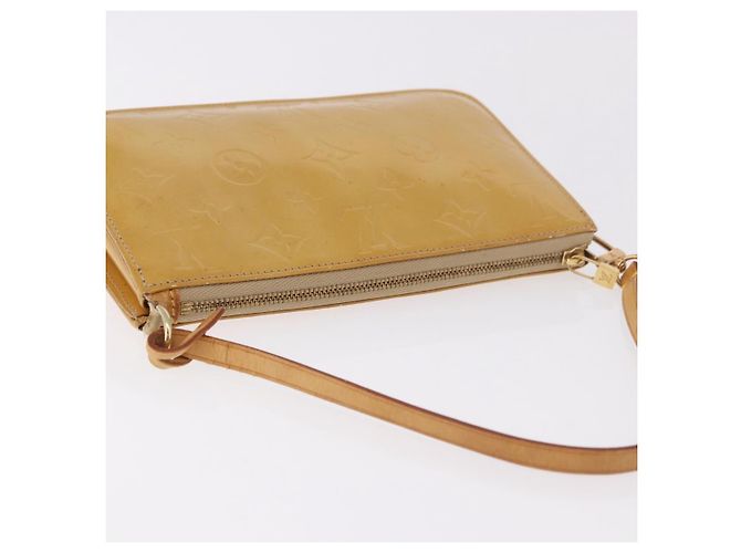 LOUIS VUITTON Monogram Vernis Lexington Pouch Beige M91010 LV Auth 184874 - vista 8
