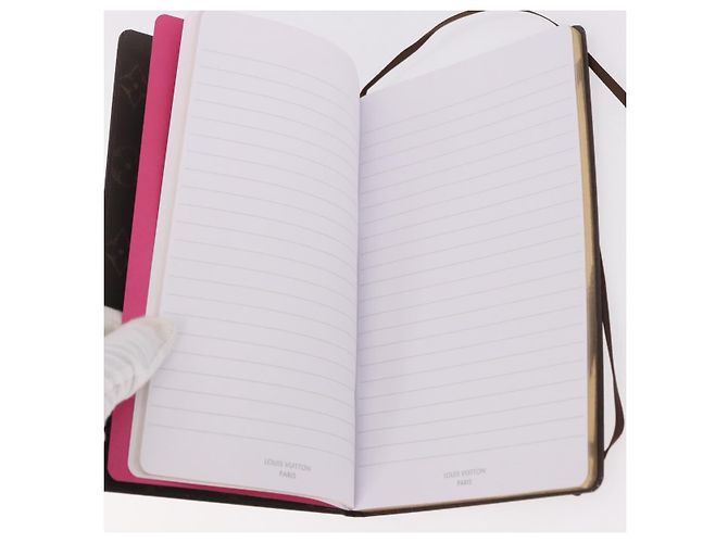 LOUIS VUITTON Monogram Vivienne Notebook MM Jane & Sticker GI1485 Auth 184901M Marron Monogramme - vue 10