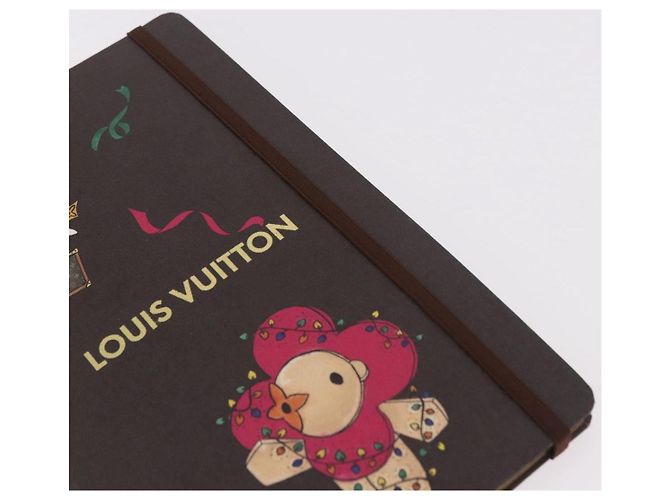 LOUIS VUITTON Monogram Vivienne Notebook MM Jane & Sticker GI1485 Auth 184901M Marron Monogramme - vue 17