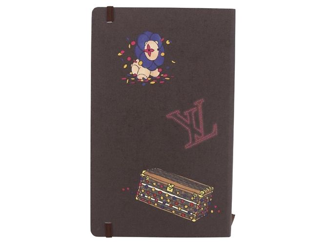 LOUIS VUITTON Monogram Vivienne Notebook MM Jane & Sticker GI1485 Auth 184901M Marron Monogramme - vue 2