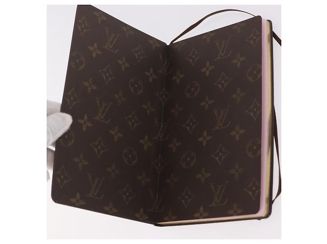 LOUIS VUITTON Monogram Vivienne Notebook MM Jane & Sticker GI1485 Auth 184901M Marron Monogramme - vue 9