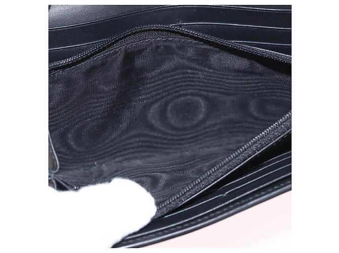 GUCCI Silvi Web Sherry Line Long Wallet Leather Black Red 476084 Auth am11867V Nero Rosso Verde - vista 11