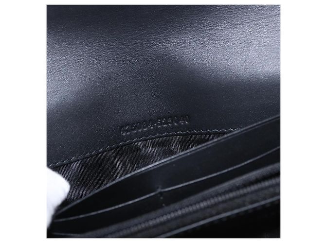 GUCCI Silvi Web Sherry Line Long Wallet Leather Black Red 476084 Auth am11867V Nero Rosso Verde - vista 12