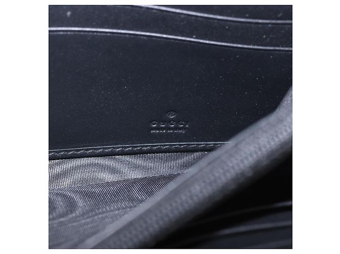 GUCCI Silvi Web Sherry Line Long Wallet Leather Black Red 476084 Auth am11867V Nero Rosso Verde - vista 17